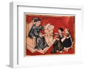 Bachelor Teaching His Pupils, C 15th-null-Framed Giclee Print