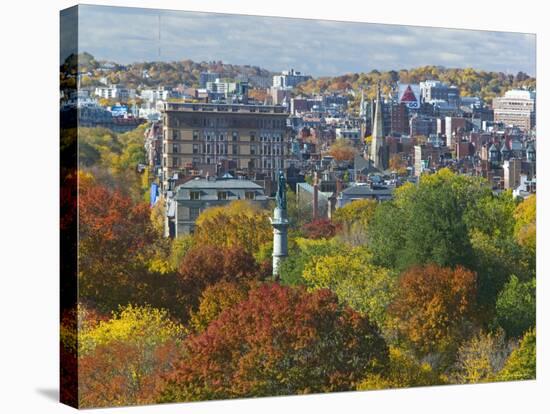 Back Bay and Boston Common, Boston, Massachusetts, USA-Walter Bibikow-Stretched Canvas