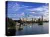 Back Bay, Boston, Massachusetts, USA-Walter Bibikow-Stretched Canvas