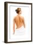 Back Beautiful Woman on White Background-chagin-Framed Photographic Print