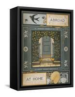 Back Cover Of 'Abroad'. Coloured Illustration Showing a Door.-Thomas Crane-Framed Stretched Canvas