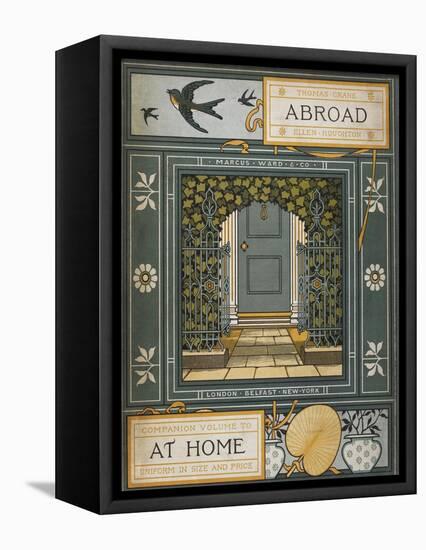 Back Cover Of 'Abroad'. Coloured Illustration Showing a Door.-Thomas Crane-Framed Stretched Canvas