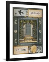 Back Cover Of 'Abroad'. Coloured Illustration Showing a Door.-Thomas Crane-Framed Giclee Print