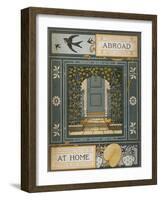 Back Cover Of 'Abroad'. Coloured Illustration Showing a Door.-Thomas Crane-Framed Giclee Print