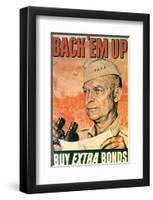 Back'em Up, Buy Extra Bonds, 1944-Boris Chaliapin-Framed Art Print