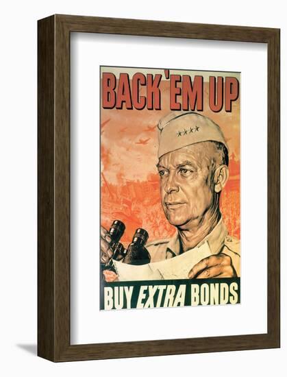 Back'em Up, Buy Extra Bonds, 1944-Boris Chaliapin-Framed Art Print