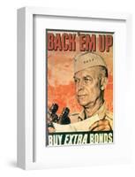 Back'em Up, Buy Extra Bonds, 1944-Boris Chaliapin-Framed Art Print