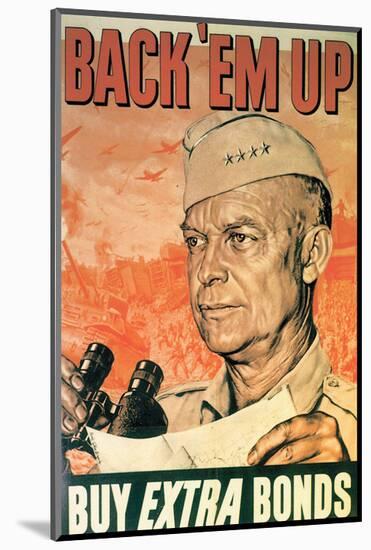 Back'em Up, Buy Extra Bonds, 1944-Boris Chaliapin-Mounted Art Print