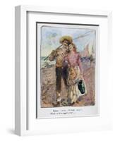 Back from Fishing by Pietro Scoppetta (1863-1920), Italy, 20th Century-Pietro Scoppetta-Framed Giclee Print