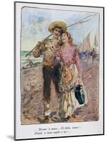 Back from Fishing by Pietro Scoppetta (1863-1920), Italy, 20th Century-Pietro Scoppetta-Mounted Giclee Print