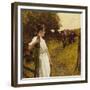 Back from the Commom, Heyshott, West Sussex, 1890's-Henry Herbert La Thangue-Framed Giclee Print