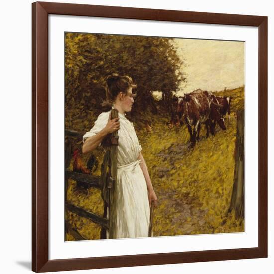 Back from the Commom, Heyshott, West Sussex, 1890's-Henry Herbert La Thangue-Framed Giclee Print