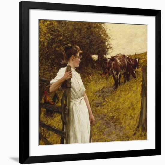 Back from the Commom, Heyshott, West Sussex, 1890's-Henry Herbert La Thangue-Framed Giclee Print