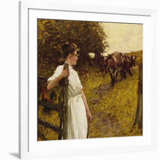 Back from the Commom, Heyshott, West Sussex, 1890's-Henry Herbert La Thangue-Framed Giclee Print