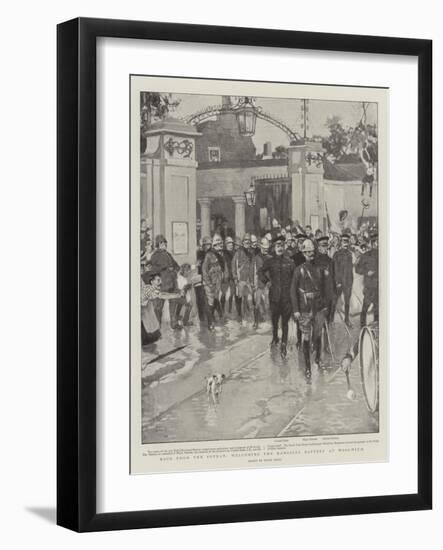 Back from the Soudan, Welcoming the Howitzer Battery at Woolwich-Frank Craig-Framed Giclee Print