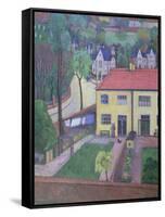 Back Gardens, before 1936-Stanislawa de Karlowska-Framed Stretched Canvas