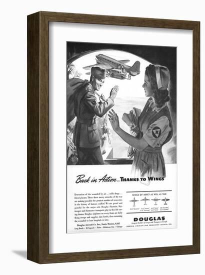 Back in Action Douglas ad-null-Framed Art Print