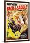 BACK IN THE SADDLE, from left: Gene Autry, Smiley Burnette, 1941.-null-Framed Art Print