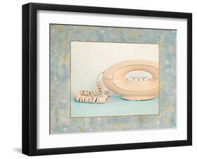 Back in Time Pink Phone Border-Susannah Tucker-Framed Art Print