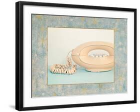 Back in Time Pink Phone Border-Susannah Tucker-Framed Art Print