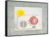 Back in Time White Radio Border-Susannah Tucker-Framed Stretched Canvas