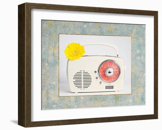 Back in Time White Radio Border-Susannah Tucker-Framed Art Print