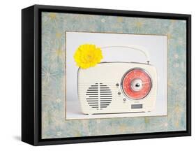 Back in Time White Radio Border-Susannah Tucker-Framed Stretched Canvas