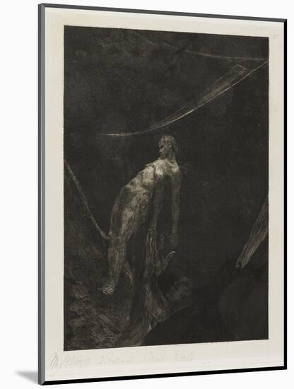 Back into Nothingness, plate fifteen from A Life, 1884-Max Klinger-Mounted Giclee Print