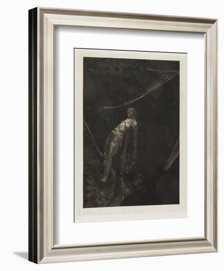 Back into Nothingness, plate fifteen from A Life, 1884-Max Klinger-Framed Giclee Print