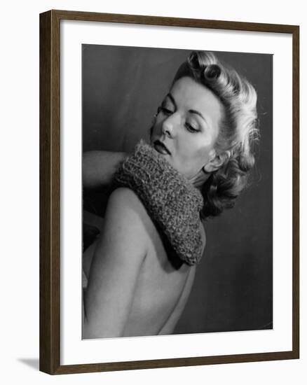 Back Massage Glove-null-Framed Photographic Print