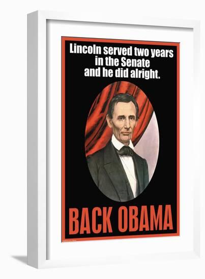 Back Obama-null-Framed Art Print