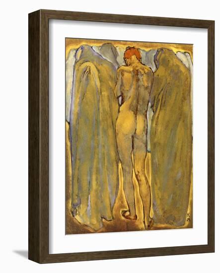 Back of a Nude Woman with Ghosts-Koloman Moser-Framed Giclee Print