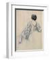 Back of a Young Woman (Study for 'La Malaria') (Chalk on Paper)-Ernest Antoine Hebert-Framed Giclee Print