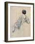 Back of a Young Woman (Study for 'La Malaria') (Chalk on Paper)-Ernest Antoine Hebert-Framed Giclee Print
