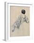 Back of a Young Woman (Study for 'La Malaria') (Chalk on Paper)-Ernest Antoine Hebert-Framed Giclee Print