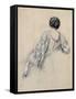 Back of a Young Woman (Study for 'La Malaria') (Chalk on Paper)-Ernest Antoine Hebert-Framed Stretched Canvas