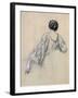 Back of a Young Woman (Study for 'La Malaria') (Chalk on Paper)-Ernest Antoine Hebert-Framed Giclee Print