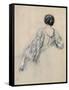 Back of a Young Woman (Study for 'La Malaria') (Chalk on Paper)-Ernest Antoine Hebert-Framed Stretched Canvas