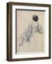 Back of a Young Woman (Study for 'La Malaria') (Chalk on Paper)-Ernest Antoine Hebert-Framed Premium Giclee Print