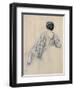 Back of a Young Woman (Study for 'La Malaria') (Chalk on Paper)-Ernest Antoine Hebert-Framed Premium Giclee Print