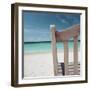 Back of Bench at the Beach-null-Framed Photographic Print