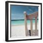 Back of Bench at the Beach-null-Framed Photographic Print