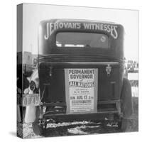 Back of Car Advertising for Jehovah's Witnesses' Activities at Wrigley Field-Loomis Dean-Stretched Canvas