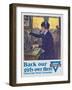 Back Our Girls over There Poster-Clarence F. Underwood-Framed Giclee Print