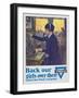 Back Our Girls over There Poster-Clarence F. Underwood-Framed Giclee Print