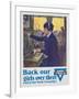 Back Our Girls over There Poster-Clarence F. Underwood-Framed Giclee Print