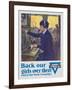 Back Our Girls over There Poster-Clarence F. Underwood-Framed Giclee Print