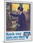 Back Our Girls over There Poster-Clarence F. Underwood-Mounted Giclee Print