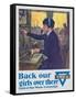 Back Our Girls over There Poster-Clarence F. Underwood-Framed Stretched Canvas