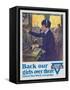 Back Our Girls over There Poster-Clarence F. Underwood-Framed Stretched Canvas
